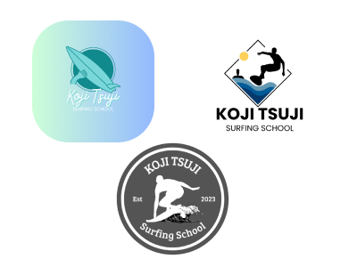 サーフィンスクールのロゴ作成